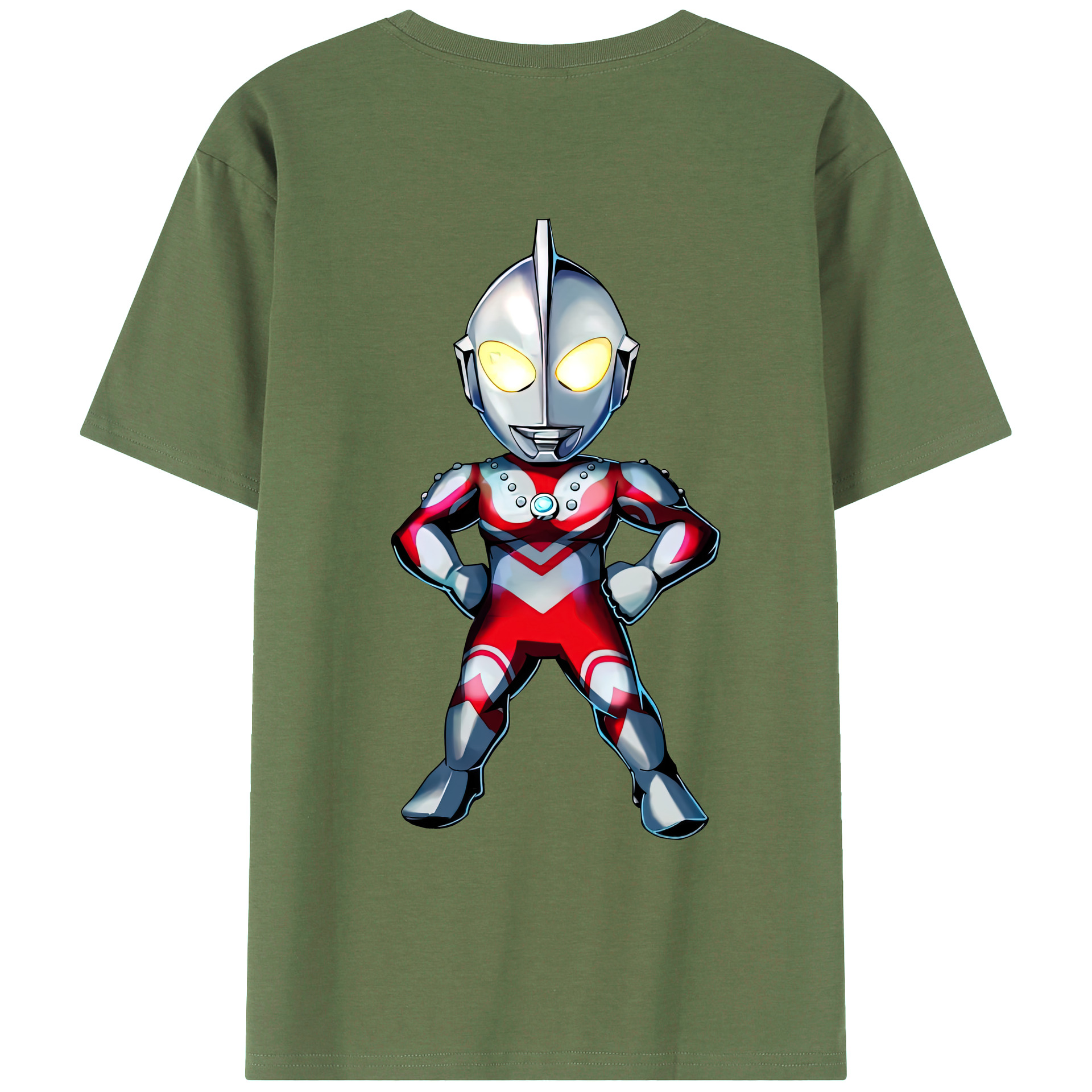 （画像用） ウルトラマン Ultraman 綿100％ メンズ半袖Tシャツ（バックプリント） 通気性